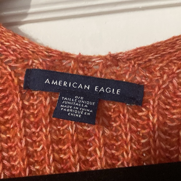 American Eagle orange cape with tassels one size - Picture 2 of 4